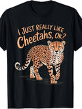 Men's And Women's T-Shirt, Funny Cheetah Lover Graphic Tee, Casual Wear Summer Spring Fall