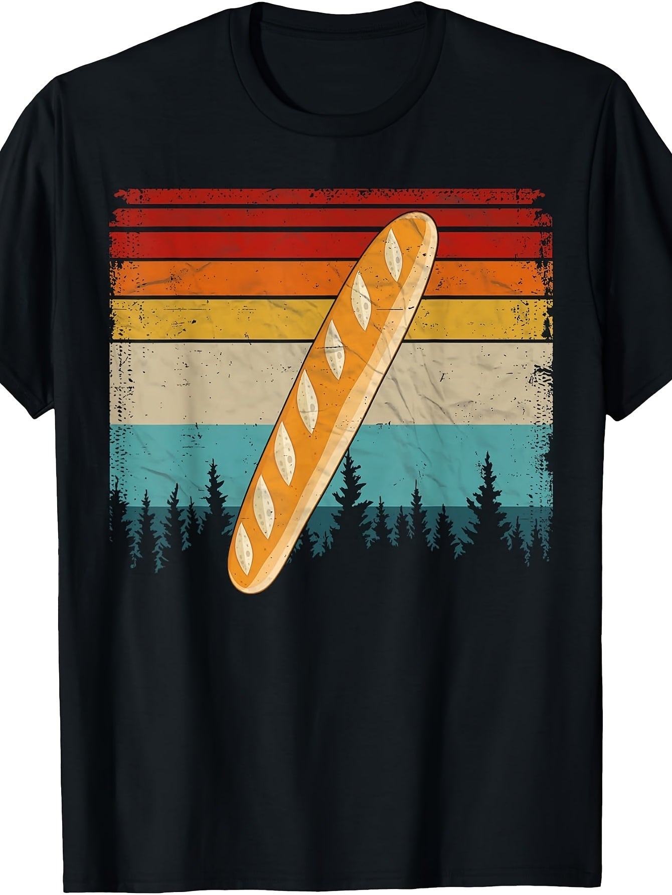 Baguette Vintage Distressed Retro Style Cool Baguette T-Shirt