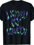 Men'S And Women'S T-Shirt, Psychedelic I Know My Worth Text Design, Casual Daily Wear Summer