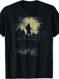 Fishing, Retro Nature Distressed Goth Grunge Vibes #756 T-Shirt